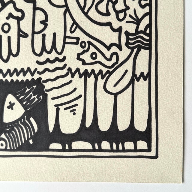 Contemporary Clayton Anderson (B. 1943) — Vintage Abstract Postmodernist Drawing on Paper For Sale - Image 3 of 4