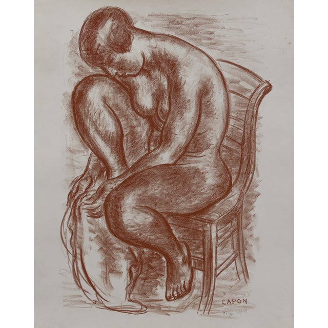 Georges Capon, Female Nude, Numbered 45/60, 1890s, Lithograph For Sale - Image 5 of 8