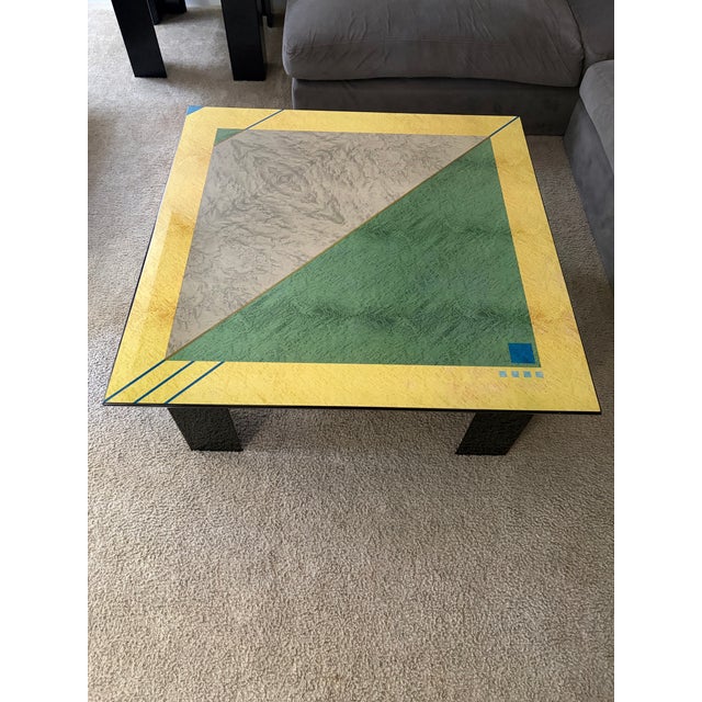 Rare Vintage Alf Italia Postmodern Geometric Coffee & Side Table Set (3 Pieces) For Sale In Washington DC - Image 6 of 9