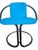 Italian Steel and in Turquoise Cotton Upholstery Armchairs, 1960s, Set of 2 For Sale - Image 9 of 18