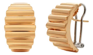 Vintage Tiffany and Co 18k Yellow Gold Hoop Earrings, A Pair