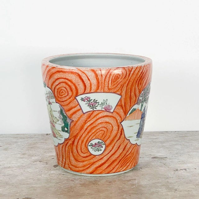 1910s Rare Large Chinese Porcelain Cachepot, Circa 1910 For Sale - Image 5 of 8