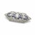 Platinum Art Deco Brooch / Pendant with 1 old european diamond weighing approximately 1.25 carats and 10 smaller old...