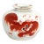 Republic Period Chinese Porcelain Scholar's Water Coupe Jar Foo Dog Calligraphy For Sale