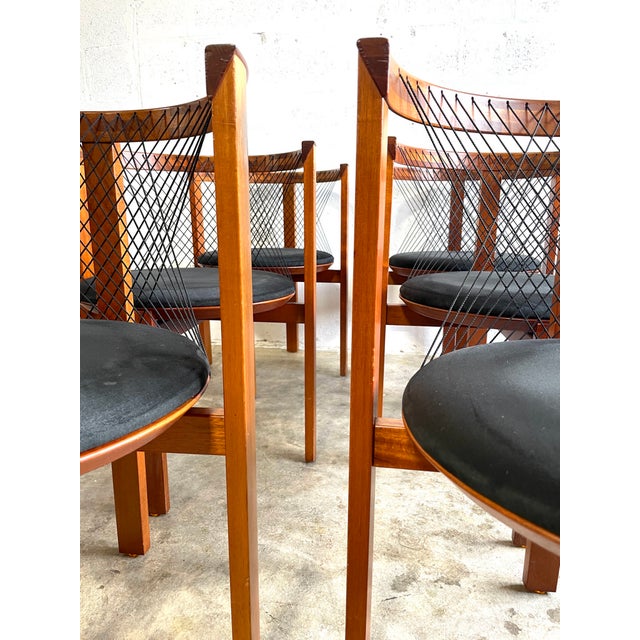 Niels Jorgen String Dining Chairs Set of 6 Danish Modern For Sale - Image 9 of 10