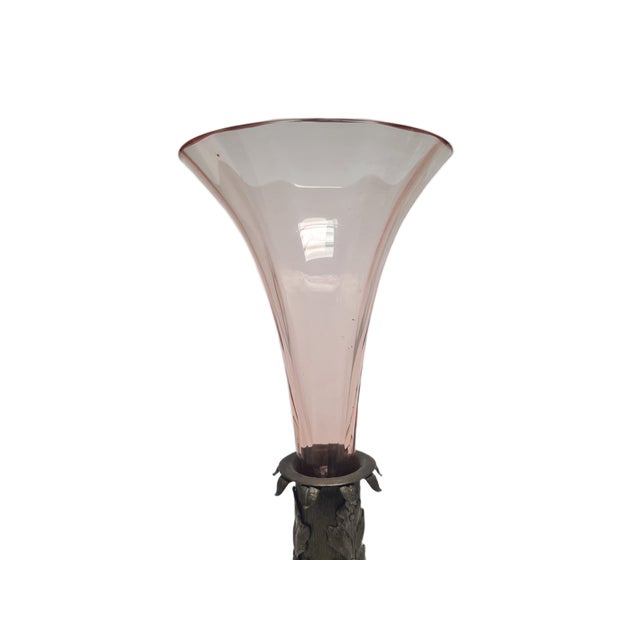 Metal Austro-Hungarian Art Nouveau Flute Vase, 1890s For Sale - Image 7 of 18