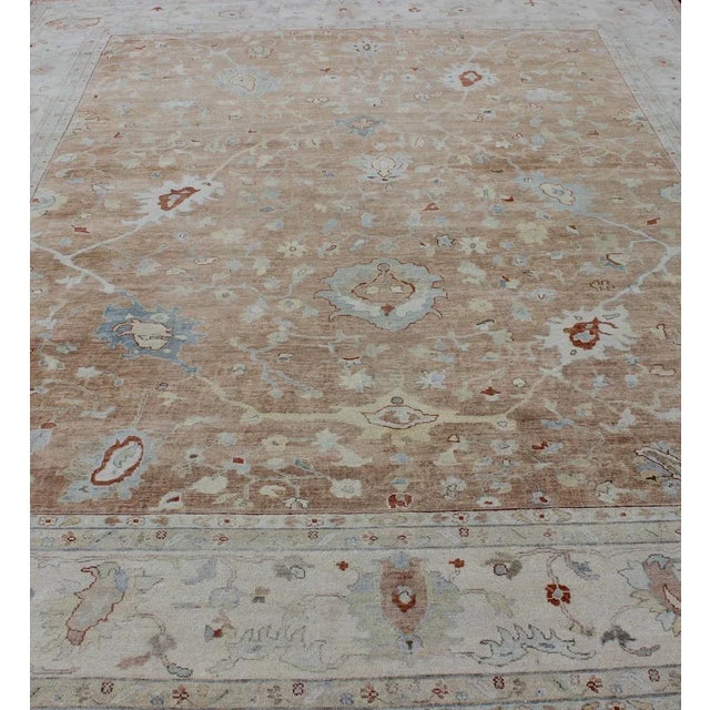 Large Oushak Rug by Keivan Woven Arts 11'11 X 14'10 For Sale - Image 4 of 11