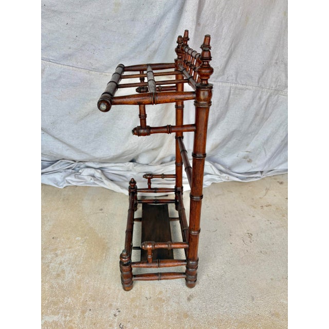 Brown Late 19th Century French Faux Bamboo Umbrella Stand For Sale - Image 8 of 12