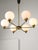 Mid-Century Modern Italian Brass and Opaline Chandelier For Sale - Image 16 of 16