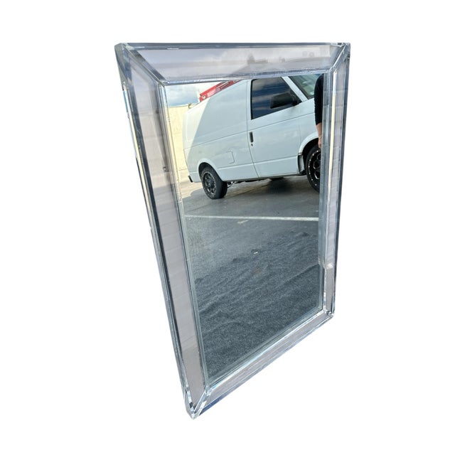 1970s 1970s Lucite Mirror For Sale - Image 5 of 5