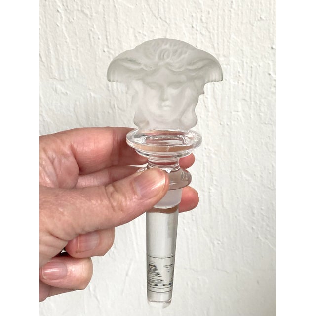 Fantastic crystal wine/bottle stopper made by Rosenthal for Versace. Late 20th century. Iconic Versace “Medusa’s Head”...