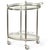 Vintage French Neoclassical Chrome Plated and Brass Drinks Trolley with Serving Tray, 1950s For Sale - Image 10 of 18