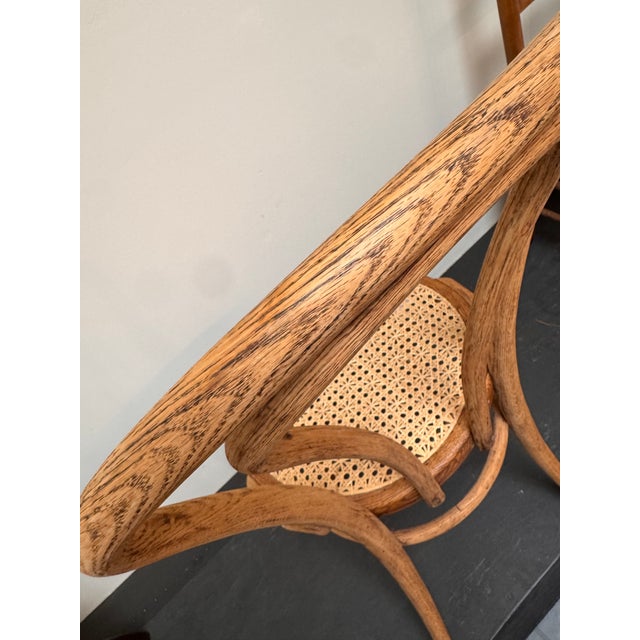 Bentwood Chair Hand Caned With Advanced Weave, Daisy and Button For Sale - Image 11 of 13