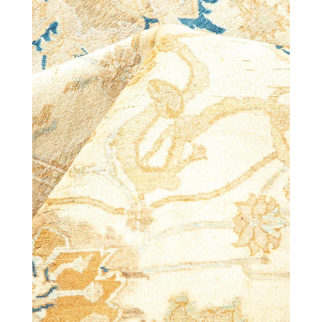 Textile Vintage Moroccan Hand Knotted Wool Area Rug, Ivory - 8'1" X 9'10" For Sale - Image 7 of 9