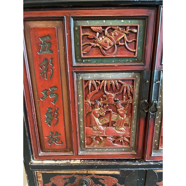 Late 19th Century Antique Qing Dynasty Wedding Cabinet For Sale - Image 5 of 15