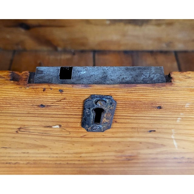 19th C American Blanket Chest Trunk Steamer For Sale - Image 15 of 16
