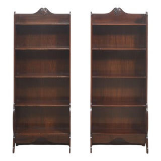 Antique Open Bookcases in Mahogany, 1890s, Set of 2 For Sale
