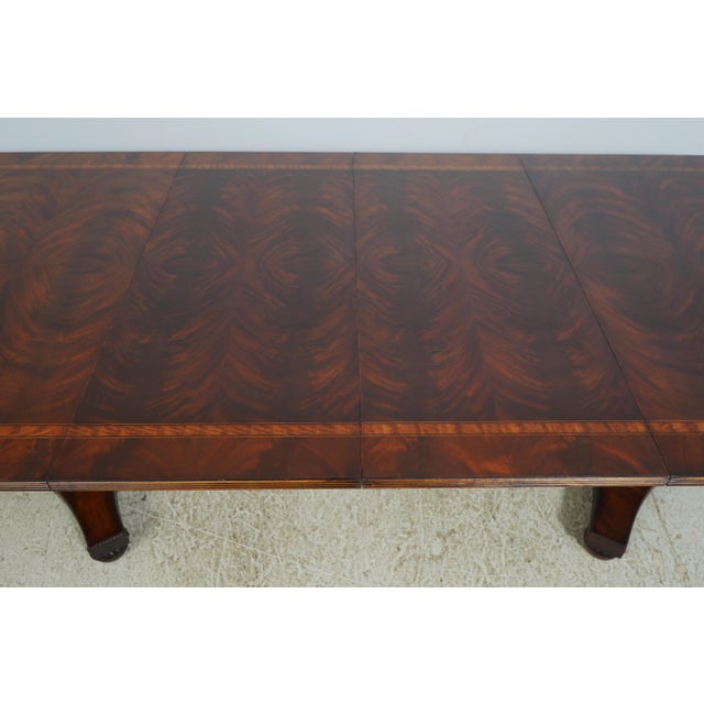Henredon Large Flame Mahogany Top Dining Room Table For Sale - Image 13 of 18