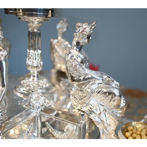 English Silver Plate Centrepiece, 1930 For Sale - Image 6 of 18