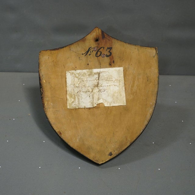 Late 19th Century Antique Black Forest Chamois Trophy on Black Plaque - Salem Germany 1876 For Sale - Image 5 of 6