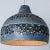 Stunning small round hanging lamp with a bowl-like shape, made with rich blue colored ceramics, manufactured in the 1970s...