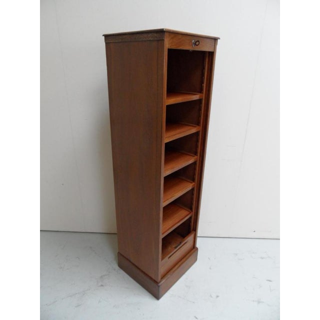Vintage Filing Cabinet with Roller Shutter, 1950s For Sale - Image 11 of 14