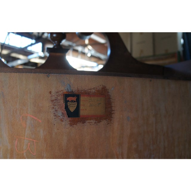 Antique Maddox Chippendale Mahogany Serpentine Secretary Writing Desk Bookcase For Sale - Image 14 of 14