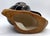 Vintage MCM Studio Art Ceramic Unique Black Speckled Shell Glaze Snail Figurine For Sale - Image 4 of 7