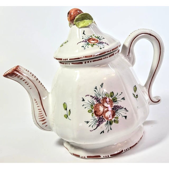 Italian Mojolica Pear Teapot For Sale - Image 4 of 12