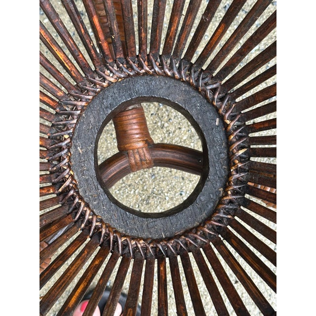 Wood Franco Albini Style Rattan 1960s Fish Trap Table For Sale - Image 7 of 12