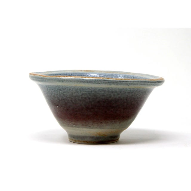 Vintage High Gloss Glazed Studio Art Pottery Bowl For Sale - Image 4 of 9