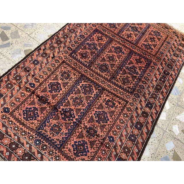Antique Turkmen Yaqub Khani Hand-Knotted Wool Area Rug - 4'2" X 6'10" For Sale - Image 4 of 12