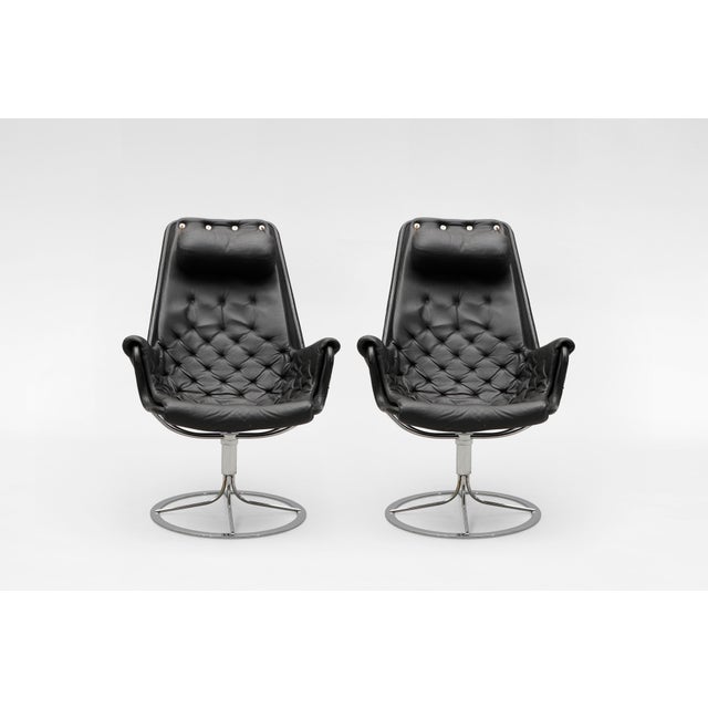 Black Vintage Jetson Lounge Chairs by Bruno Mathsson for Dux, 1960s, Set of 2 For Sale - Image 8 of 8