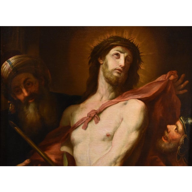 Workshop of Valerio Castello, Ecce Homo, 1650, Oil on Canvas, Framed For Sale - Image 10 of 17