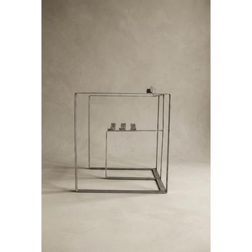 Diaframma Geometrical Armchair in Stainless Steel by Metalmorphosis Studio For Sale - Image 9 of 10