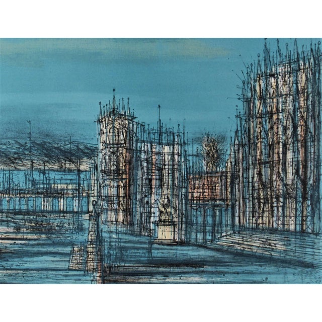 Modern Jean Carzou, Cityscape, 1964 For Sale - Image 3 of 6