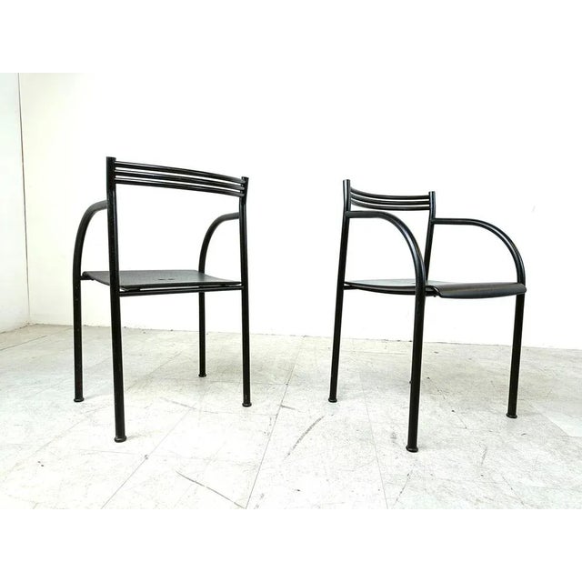 Spanish Francesca Armchairs attributed to Philippe Starck for Baleri Italia, 1982, Set of 4 For Sale - Image 9 of 10