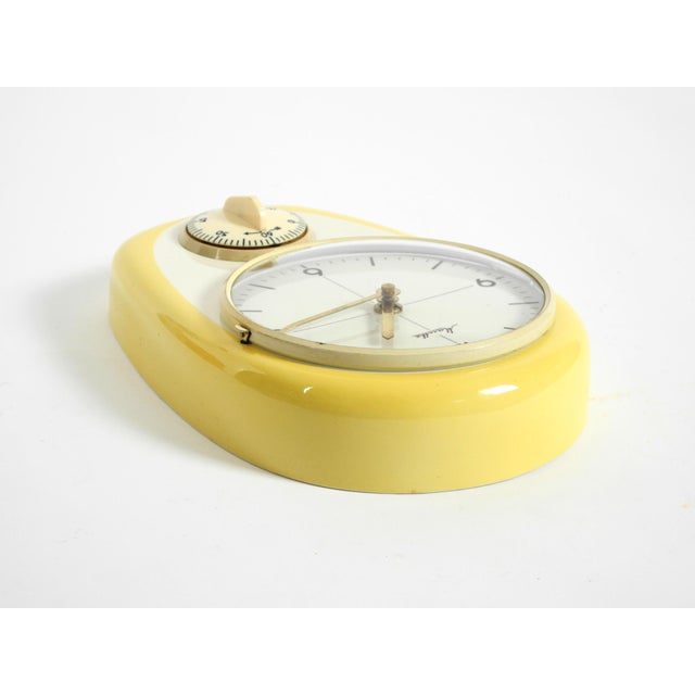 Mid-Century Modern Wall Clock by Mauthe with Glazed Ceramic Case, 1950s For Sale - Image 15 of 18