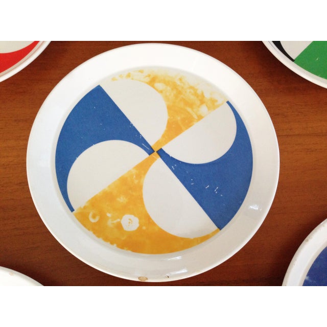 Multicolored Ceramic Plates by Gio Ponti for Franco Pozzi, 1960s, Set of 5 For Sale - Image 18 of 18