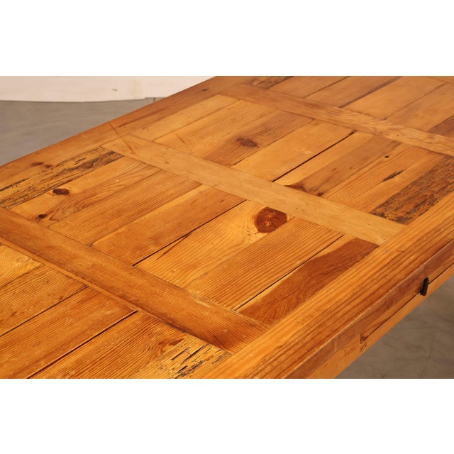 Mexican Pine Vintage Rustic One Drawer Writing or Dining Table For Sale - Image 10 of 18