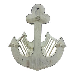 Vintage Coastal Anchor Magazine Rack For Sale