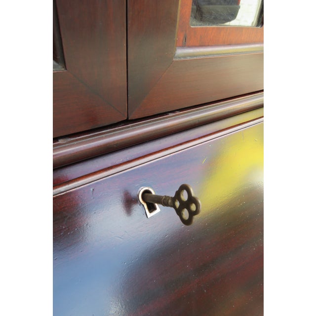 Mahogany Ball and Claw Feet Tall Secretary Desk 5891 For Sale - Image 12 of 12