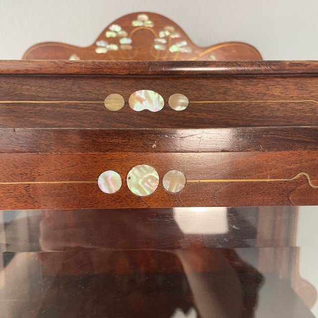 Italian Art Deco Display Cabinet in Wood and Glass, 1930s For Sale - Image 10 of 18