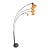1990s Huge Arc Floor Lamp With Tiffany Style Shades 4 Heads For Sale