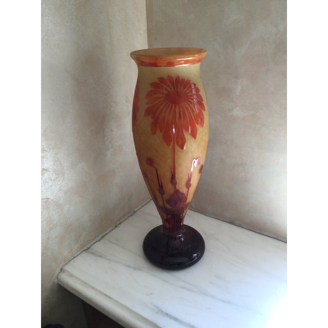 Glass 1920’s Le Verre Francais Art Glass Vase For Sale - Image 7 of 8