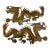 Pair of Chinese Wall Mounted Brass Dragons 16” For Sale