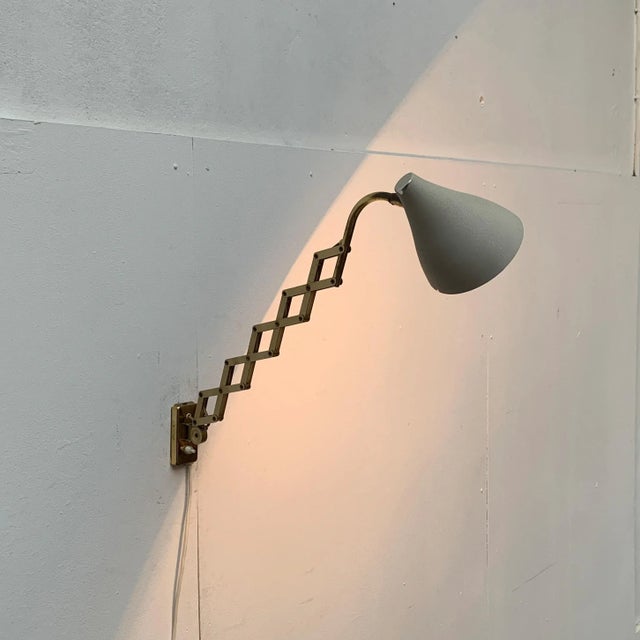 Mid-Century Scissor Wall Lamp For Sale - Image 11 of 18