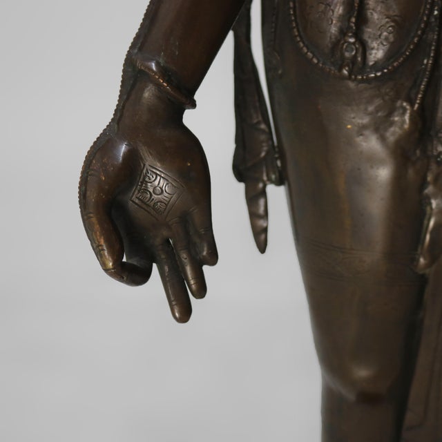 Early 20th Century Bronze Nepali Parvati Hindu Goddess Figure For Sale - Image 4 of 12