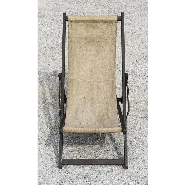 Vintage Ecru Cotton Seaside Deck, 1960s For Sale - Image 3 of 9