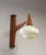 Mid-Century Wooden and Opaline Glass Wall Light, Czechoslovakia, 1960s For Sale - Image 9 of 11